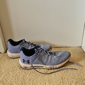 Under Armour Gray and Blue Running Shoes
